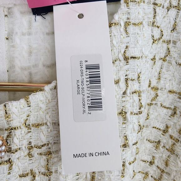 New NWT Simply Southern Tweed Scalloped Hem‎ Dress XL 14 - Picture 7 of 7